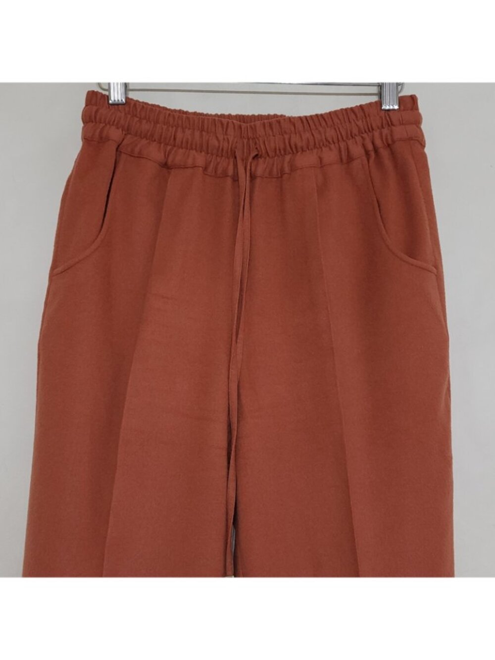 Kiton Cashmere Trousers Drawstring Ankle Pants Sz 42 Italy Orange - Picture 3 of 16